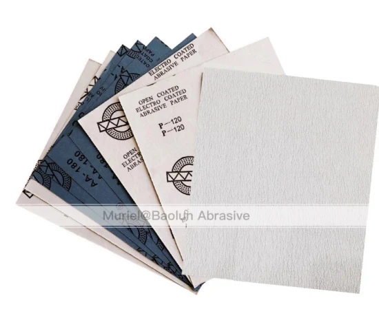 Feuille de papier abrasif au latex enduit de stéarate Papier abrasif sec sans chargement